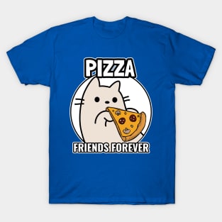 Cat and Pizza Friends forever T-Shirt